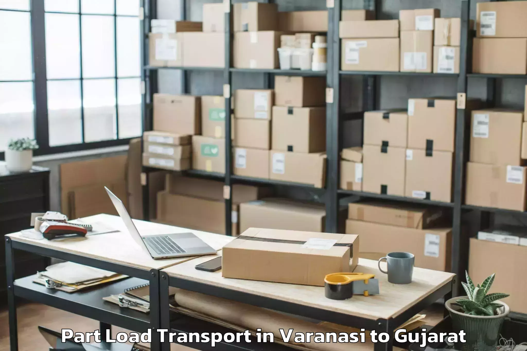 Reliable Varanasi to Waghai Part Load Transport